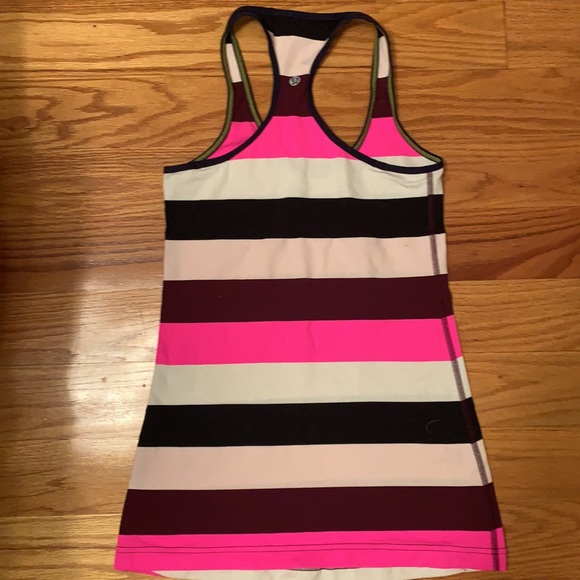 Lululemon striped pink tank size 6 or small - Picture 2 of 2